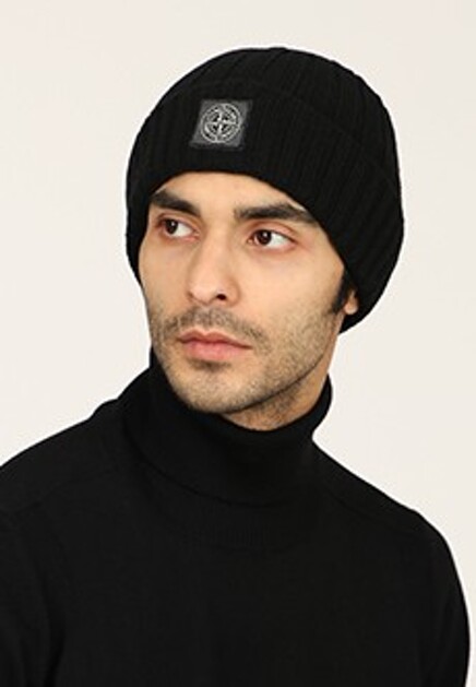 Шапка фактурной вязки STONE ISLAND