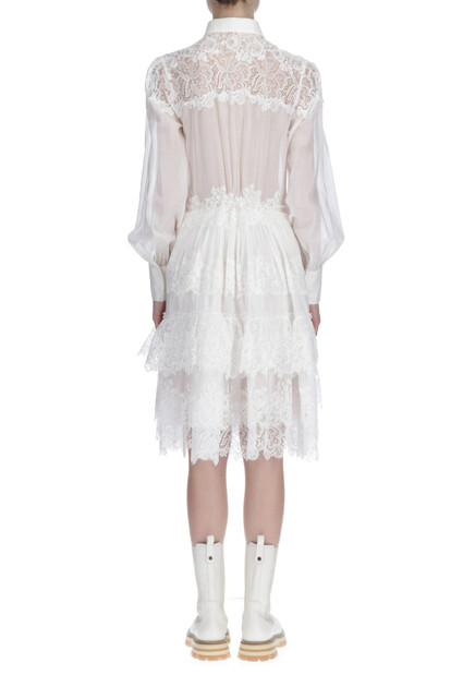 Платье-шемизье с флорентийским кружевом ERMANNO SCERVINO - ИТАЛИЯ