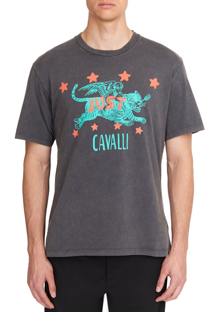 Футболка JUST CAVALLI  - Хлопок - цвет черный