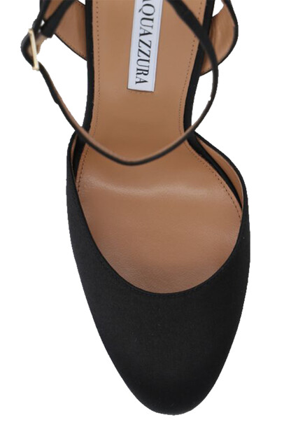 Босоножки AQUAZZURA  - Текстиль - цвет черный
