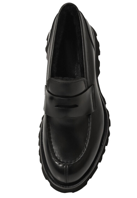 Лоферы SANTONI  - Кожа - цвет черный