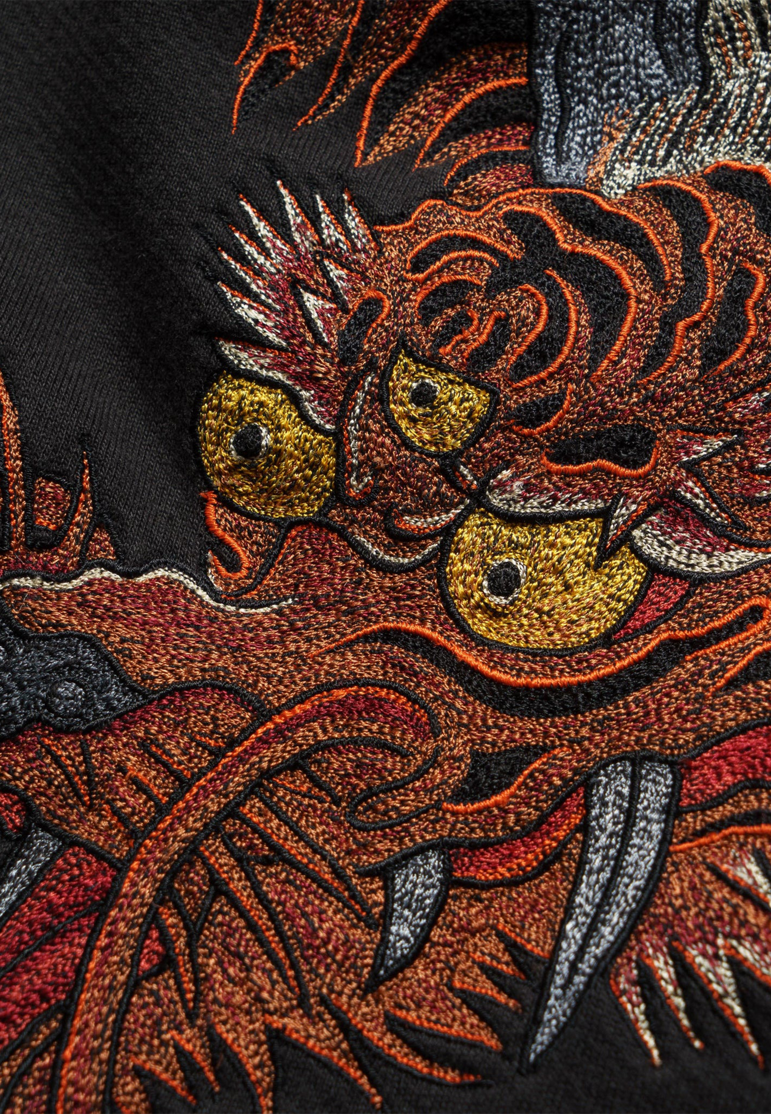 Худи с вышивкой на капюшоне Tiger Dragon MAHARISHI - ВЕЛИКОБРИТАНИЯ