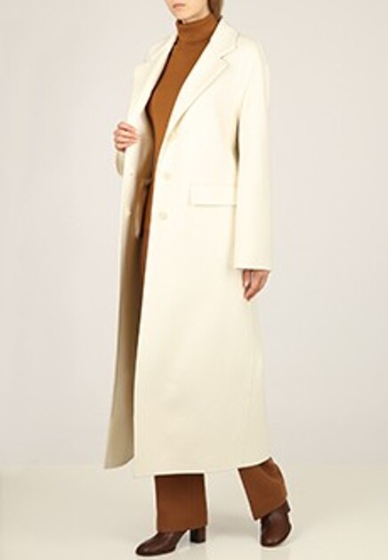 Однобортное шерстяное пальто ERMANNO SCERVINO