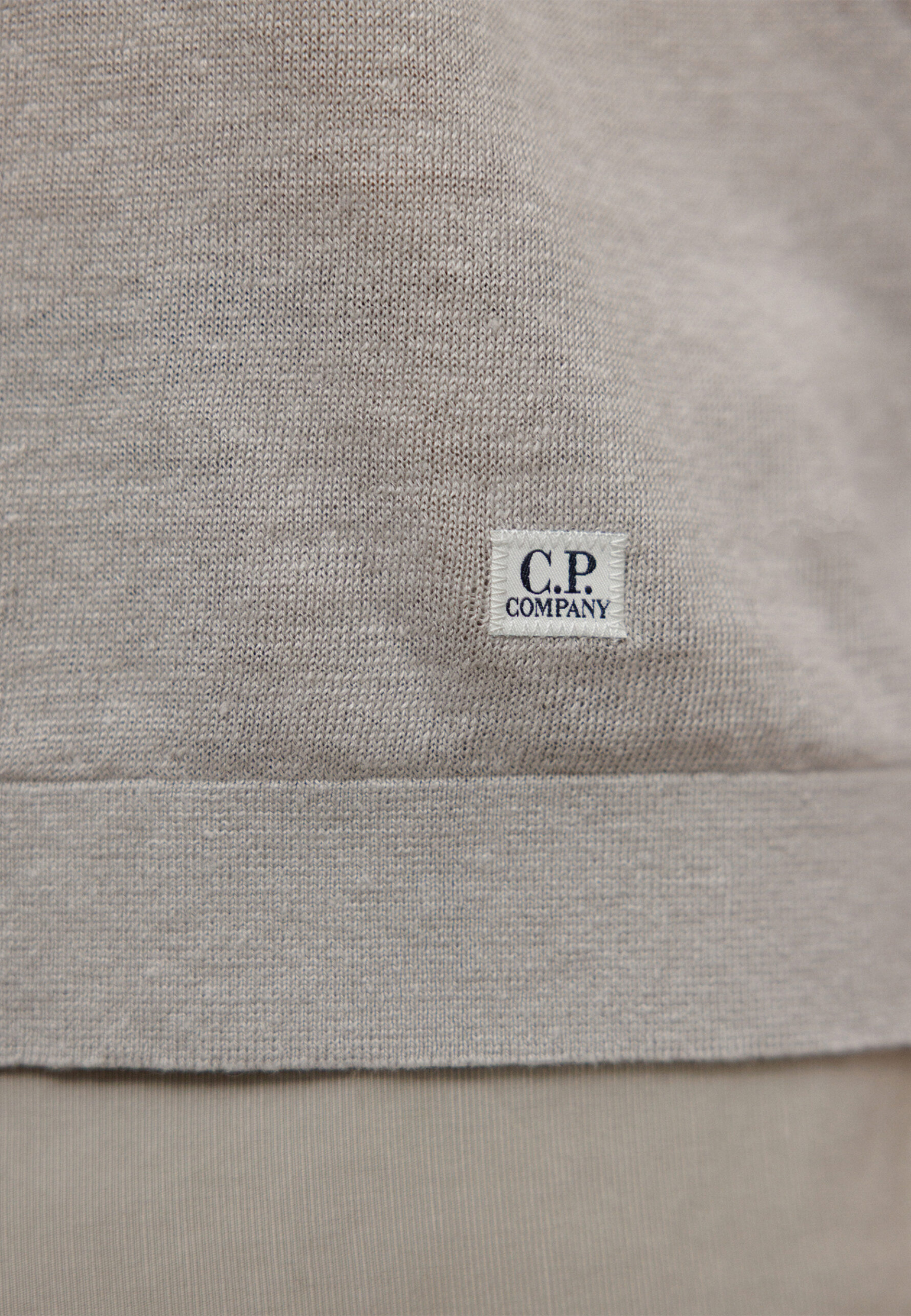 Футболка C.P. COMPANY  - Лён - цвет бежевый