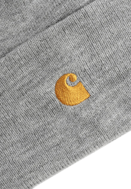 Серая шапка-бини с логотипом CARHARTT WIP - США