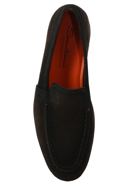 Лоферы SANTONI  - Кожа - цвет коричневый