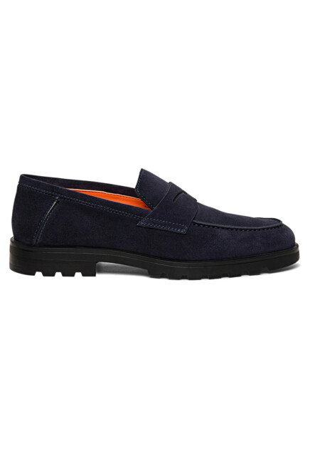 Замшевые лоферы SANTONI - ИТАЛИЯ