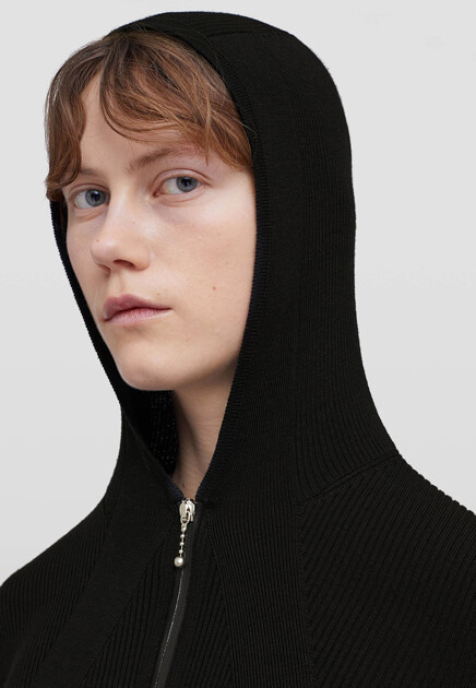 Облегающее платье с капюшоном JIL SANDER - ГЕРМАНИЯ