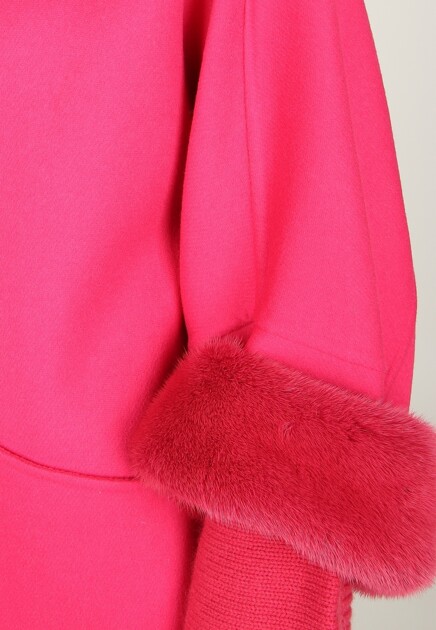 Пальто ERMANNO SCERVINO  - Шерсть - цвет розовый