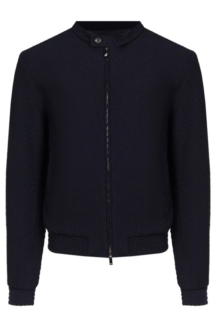 Фактурный кардиган на молнии EMPORIO ARMANI
