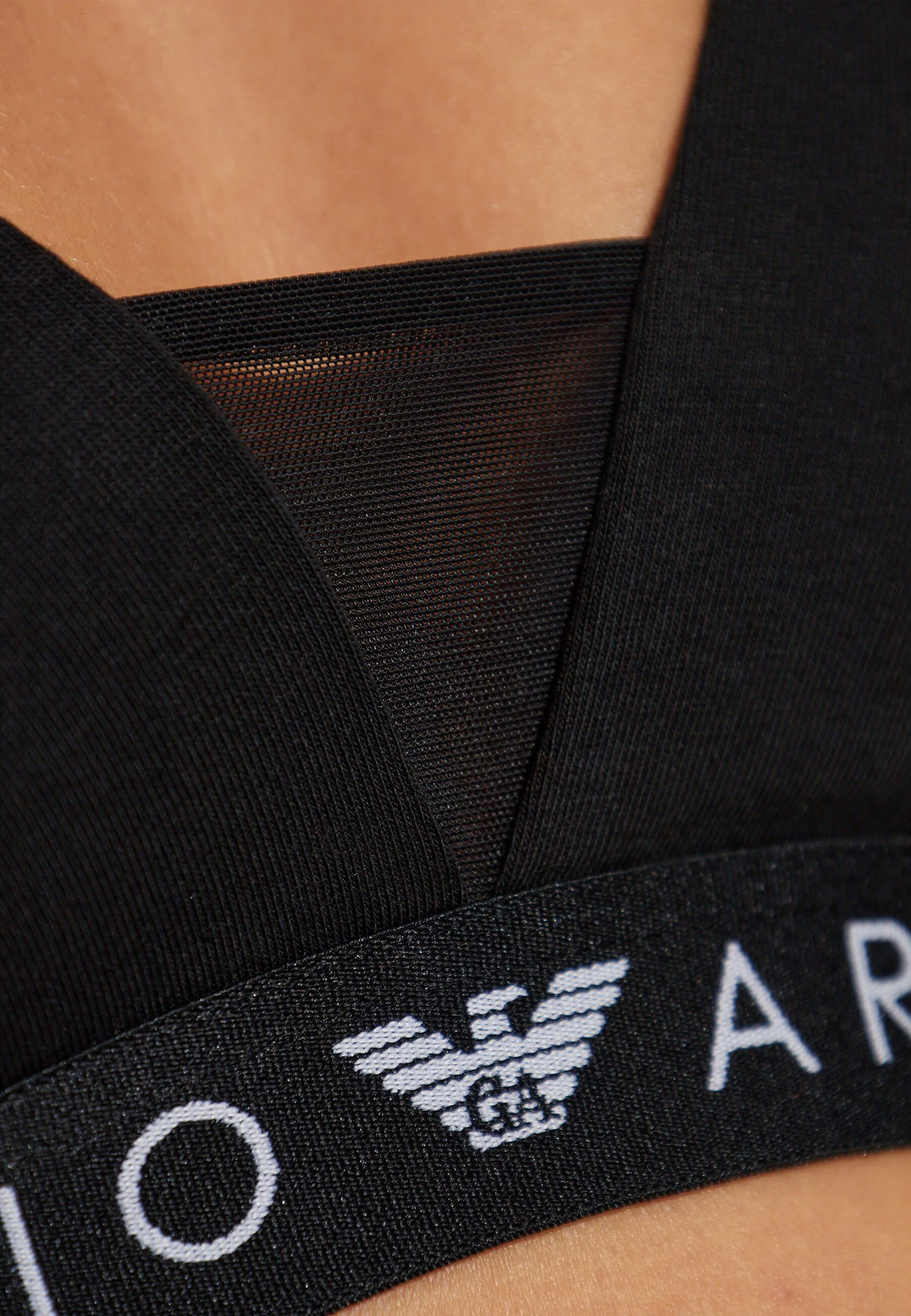 Бюстгальтер EMPORIO ARMANI Underwear  - Хлопок - цвет черный