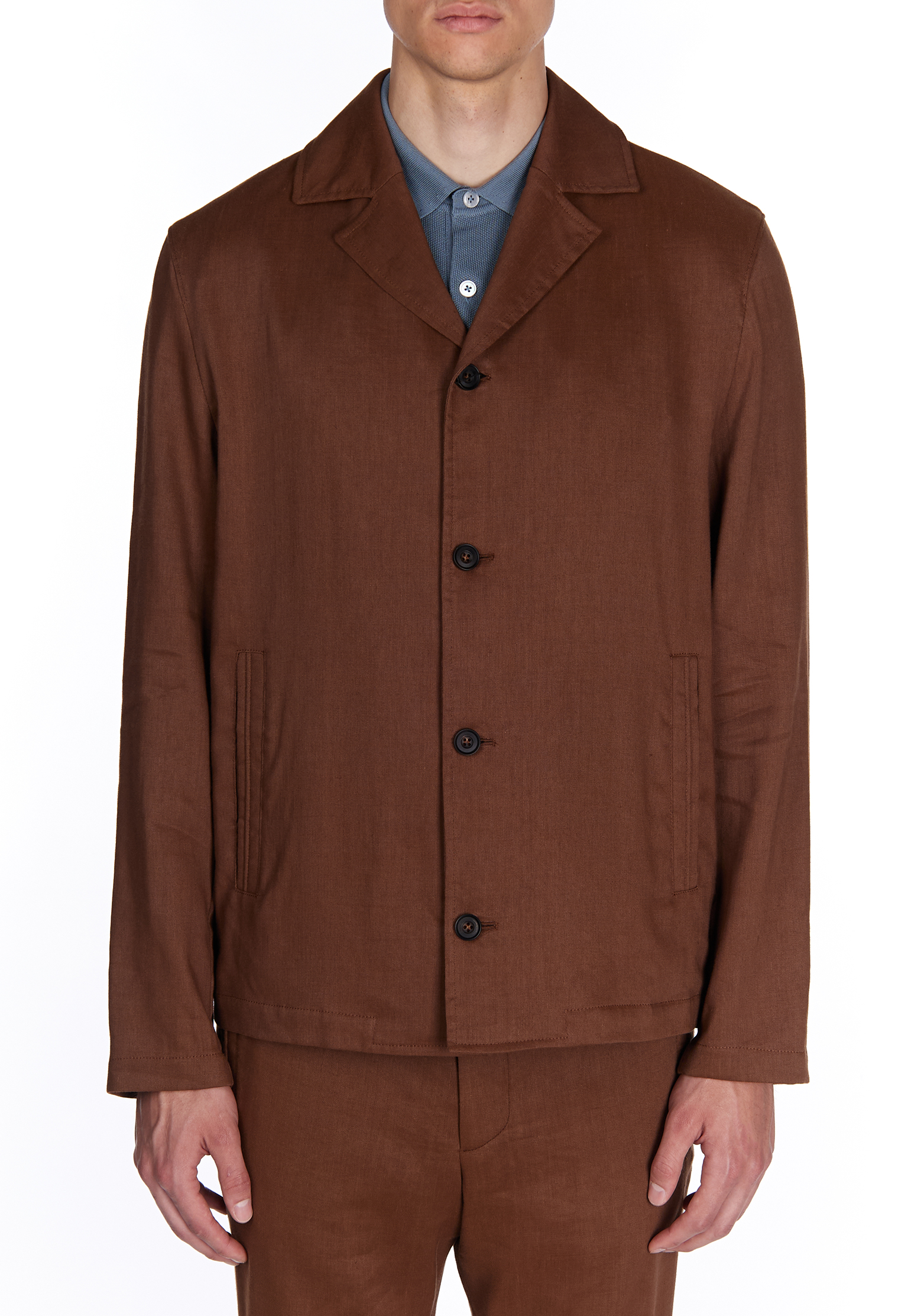 Костюм CORNELIANI  - Шерсть, Лён - цвет коричневый