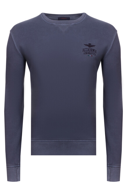 Свитшот с вышитым логотипом AERONAUTICA MILITARE