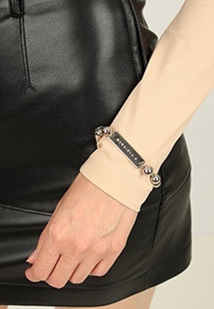 Серебряный браслет с монограммой MM6 Maison Margiela
