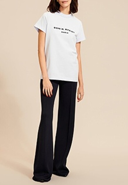 Хлопковая футболка с принтом SONIA RYKIEL
