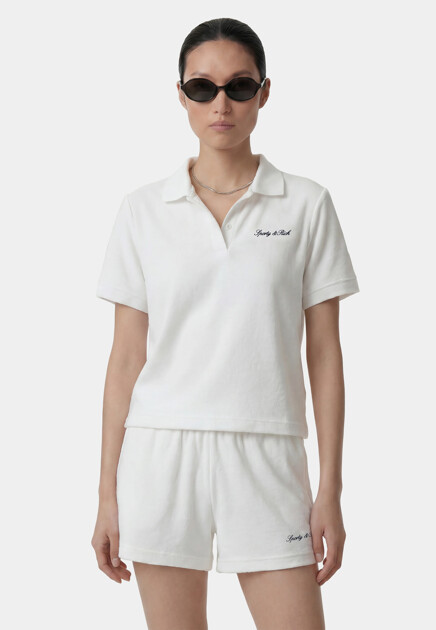 Хлопковое поло с логотипом SPORTY&RICH