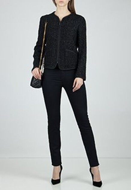 Скинни-джинсы с лампасами EMPORIO ARMANI