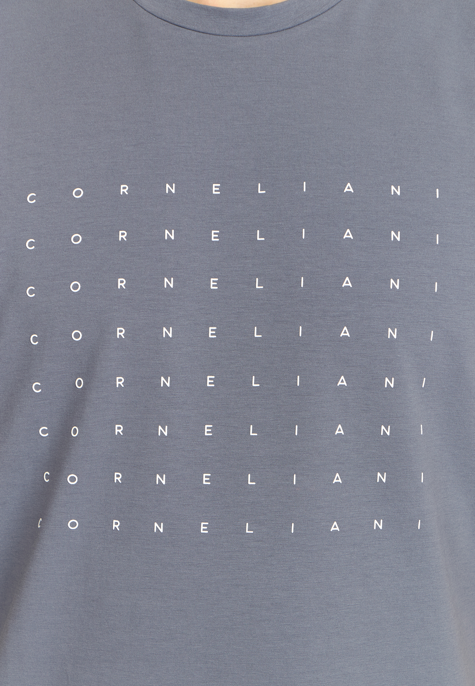 Футболка CORNELIANI  - Хлопок - цвет голубой