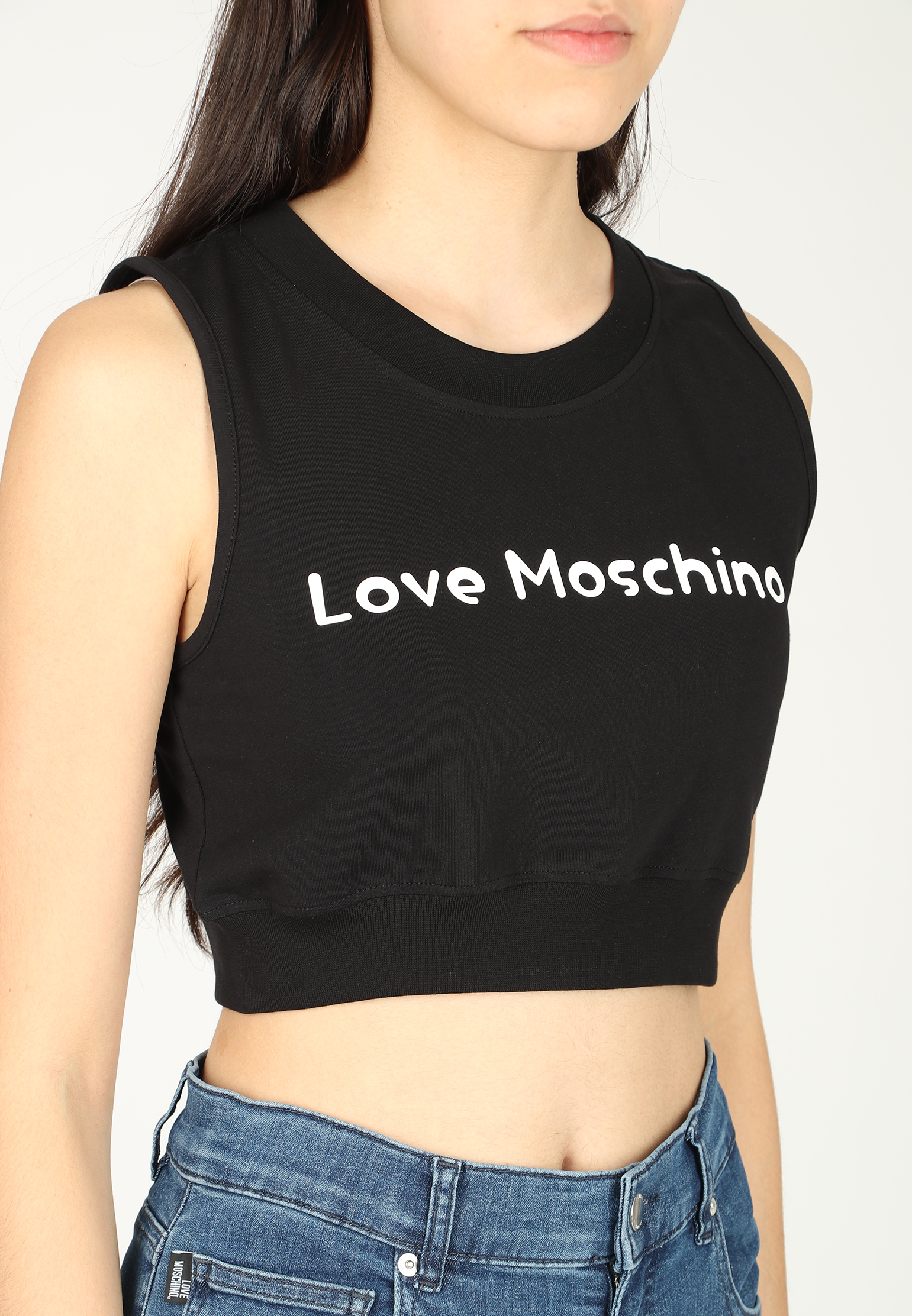 Топ MOSCHINO Love  - Хлопок - цвет черный
