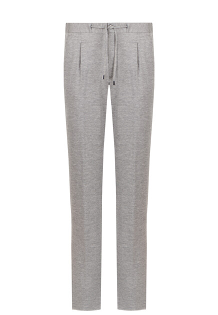 Брюки из костюмной шерсти и хлопка MANDELLI