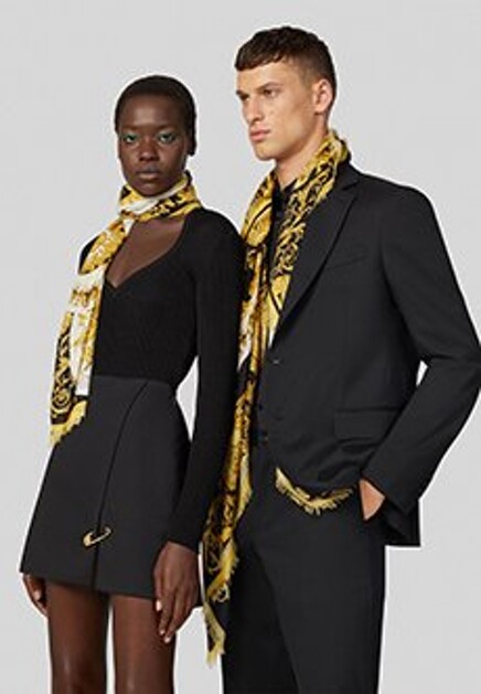 Платок с принтом Barocco VERSACE