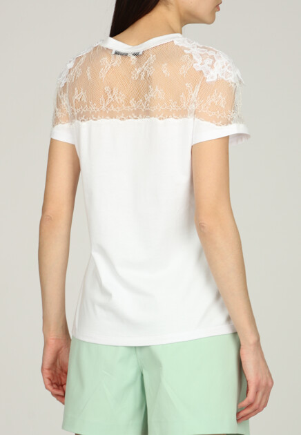 Футболка ERMANNO SCERVINO  - Хлопок - цвет белый
