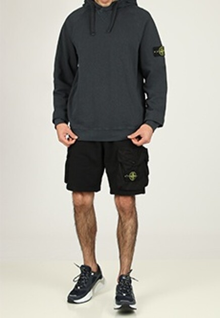 Хлопковая толстовка с нашивкой STONE ISLAND