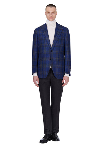 Однобортный пиджак  ISAIA - ИТАЛИЯ