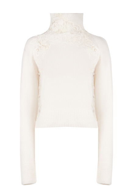 Свитер с кружевом ERMANNO SCERVINO