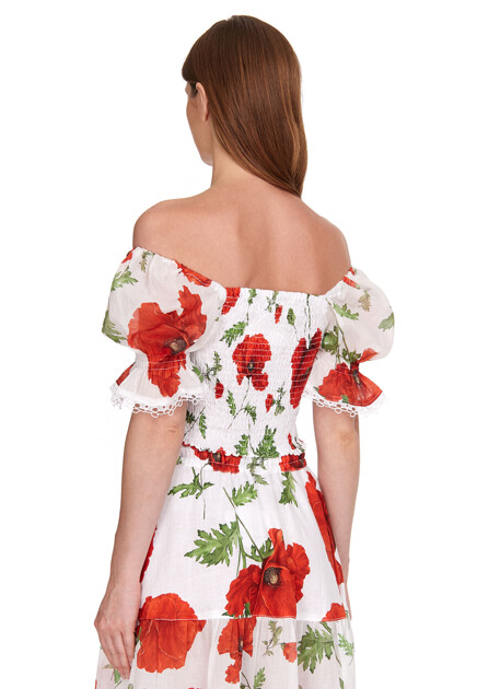 Топ POSITANO COUTURE BY BLITZ  - Хлопок, Лён