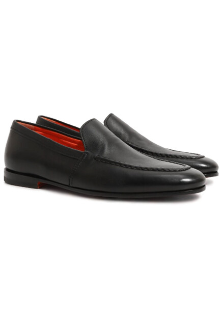 Лоферы из гладкой кожи  SANTONI - ИТАЛИЯ