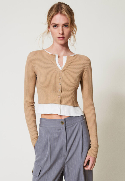Кардиган в рубчик  TWINSET Milano - ИТАЛИЯ