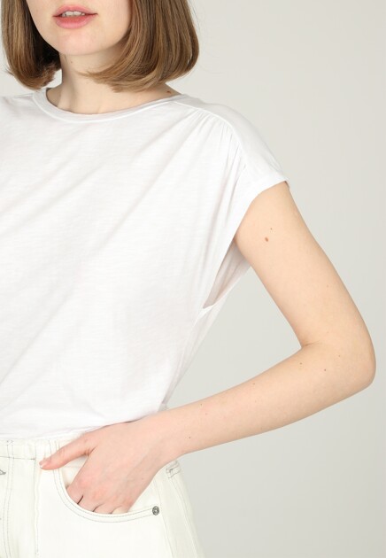 Футболка JUVIA  - Хлопок, Вискоза - цвет белый