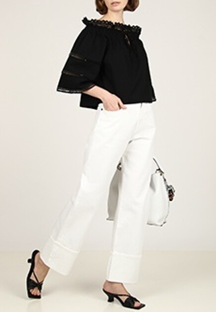 Блуза с открытыми плечами ERMANNO SCERVINO
