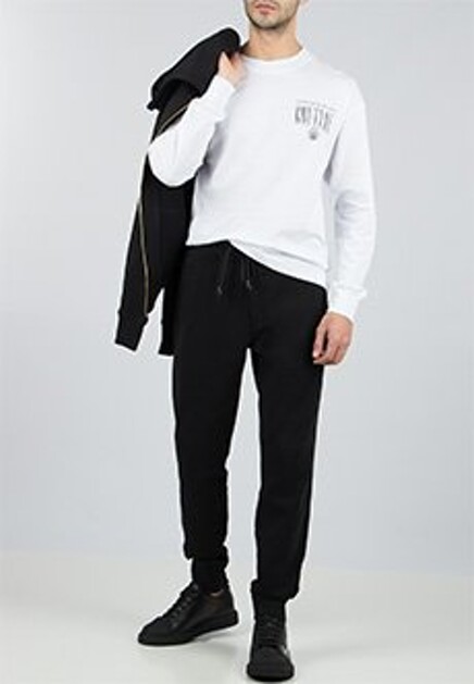 Белый лонгслив VERSACE JEANS COUTURE