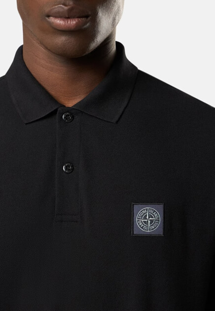 Футболка STONE ISLAND  - Хлопок - цвет черный