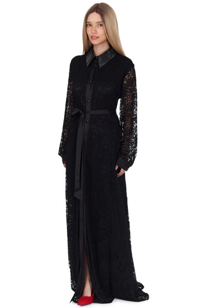 Кружевное платье с поясом  ELISA FANTI - ИТАЛИЯ