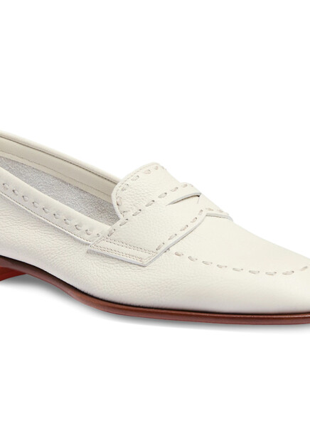Лоферы SANTONI  - Кожа - цвет белый