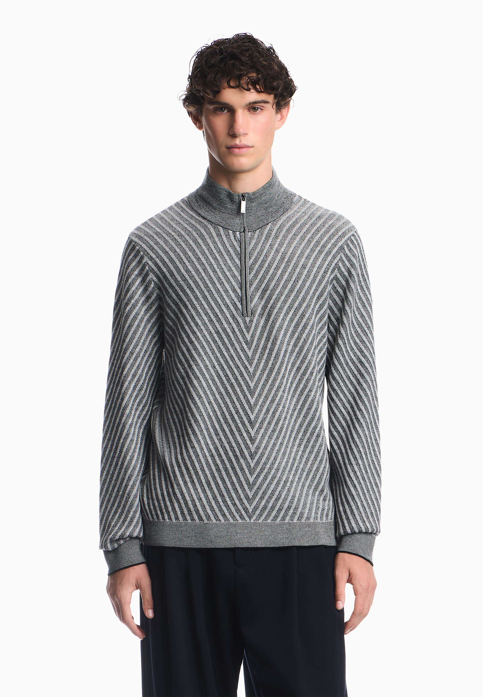 Джемпер EMPORIO ARMANI  - Шерсть - цвет серый