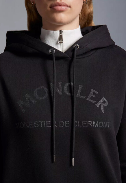 Худи MONCLER  - Хлопок - цвет черный