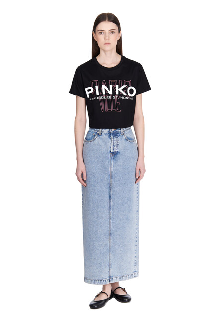 Футболка с лого-принтом PINKO - ИТАЛИЯ