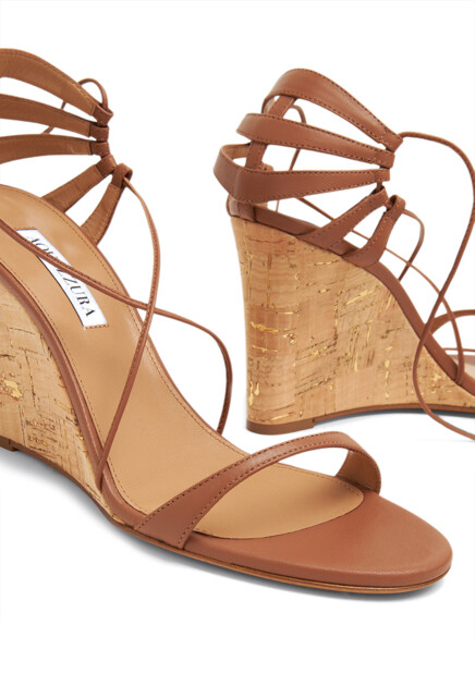 Босоножки AQUAZZURA  - Кожа - цвет коричневый