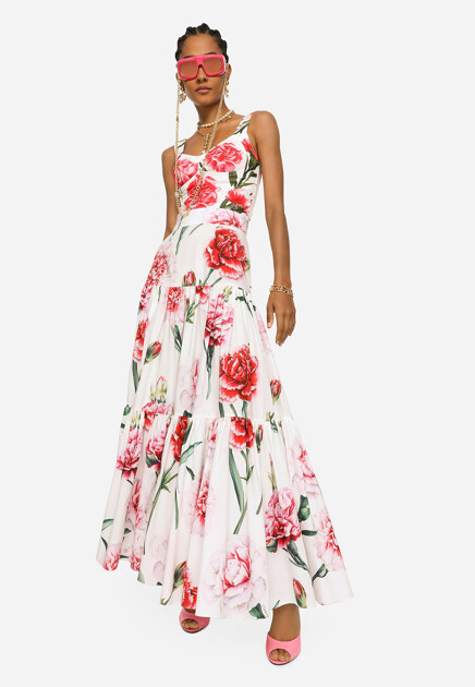 Макси-юбка с цветочным принтом Happy Garden DOLCE&GABBANA - ИТАЛИЯ