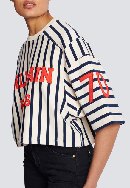 Топ с ярким логотипом  BALMAIN - ФРАНЦИЯ