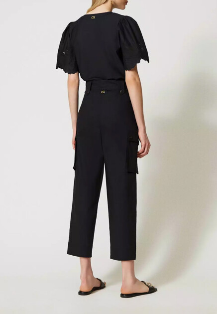 Брюки TWINSET Milano  - Хлопок - цвет черный