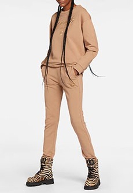 Хлопковые спортивные брюки с логотипом ROBERTO CAVALLI
