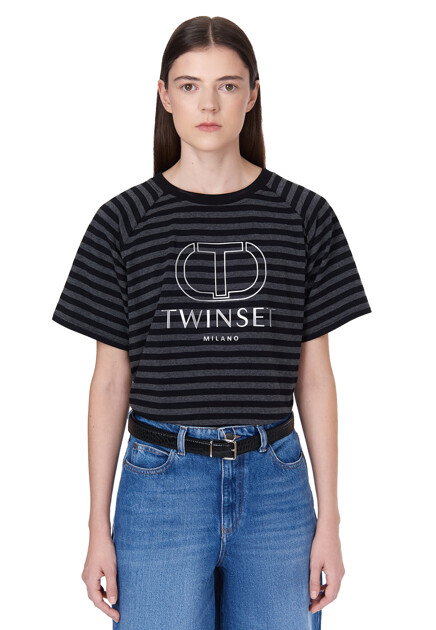 Футболка TWINSET Milano  - Хлопок - цвет черный