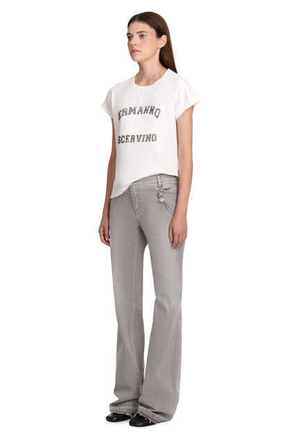 Футболка ERMANNO SCERVINO  - Хлопок - цвет белый