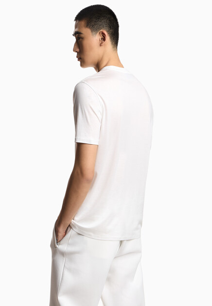Футболка EMPORIO ARMANI  - Хлопок, Лиоцелл - цвет белый