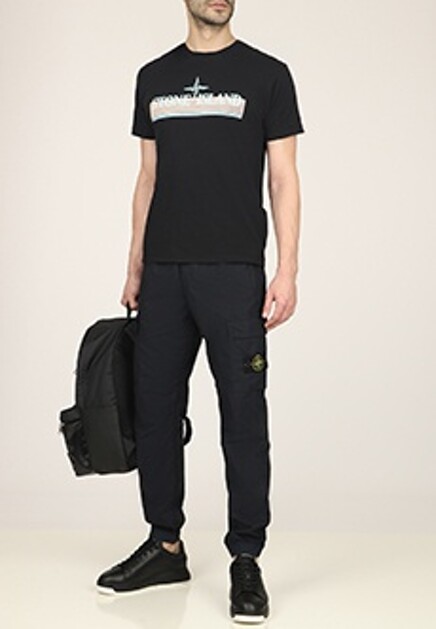 Футболка с логотипом STONE ISLAND